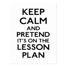 Keep Calm Lesson Plan Post Card