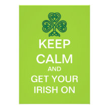 KEEP CALM Mod St. Patrick's Day Party Invitation