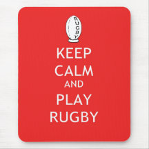 Keep Calm & Play Rugby Mousepads