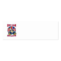 Keep Calm Rock On British Flag Queen Granny Drums Business Cards