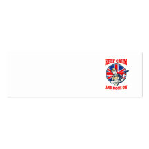 Keep Calm Rock On British Flag Queen Granny Guitar Business Card Template