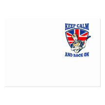 Keep Calm Rock On British Flag Queen Granny Guitar Business Card Template