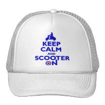 keep Calm Scooter On (blue) Mens cap Hats