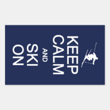 Keep Calm & Ski On stickers