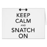 Keep Calm Snatch On Black Greeting Cards
