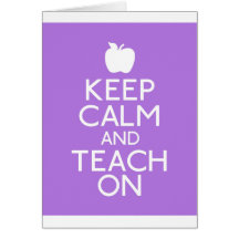 Keep Calm Teach On Card
