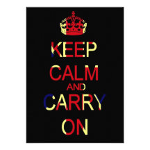 Keep Calm Union Jack invitation
