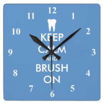 Keep Calm wall clock for dentist practice