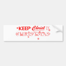 Keep Christ In Christmas Bumper Sticker