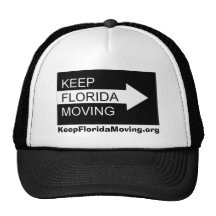 Keep Florida Moving hat in black & white