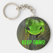 Keep Going Frog Keychain