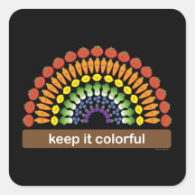 Keep It Colourful! Square Sticker