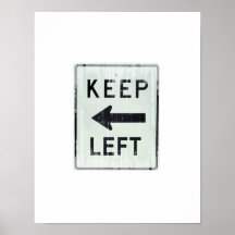 KEEP LEFT Faded.png Poster