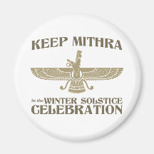 Keep Mithra in the Winter Solstice Celebration Magnet