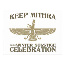 Keep Mithra in the Winter Solstice Celebration Post Cards