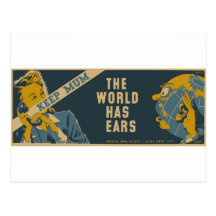 Keep Mum The World Has Ears Postcards