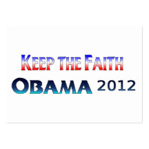 Keep the Faith Obama Business Card