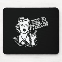 Keep Yo Pants On! - Retro Housewife Mouse Pad