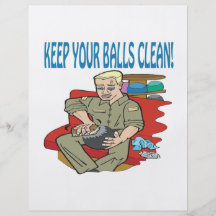 Keep Your Balls Clean Flyer Design