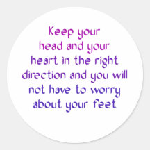 Keep your head and your heart in the right stickers