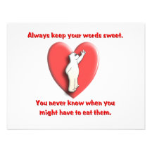 KEEP YOUR WORDS SWEET INVITATION