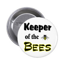 keeper of the bees pinback button