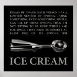 Keeping Spoons for Ice Cream Posters