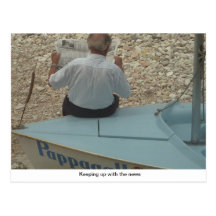 Keeping up with the news post card
