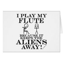 Keeps Aliens Away Flute Cards