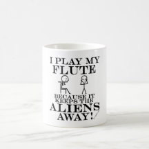 Keeps Aliens Away Flute Mugs