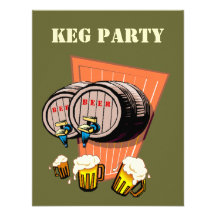 Keg Party Beer Kegs Tapped Octoberfest Invitations