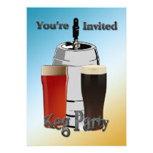 Keg Party Invitations