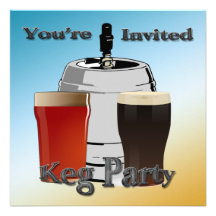 Keg Party Invitations