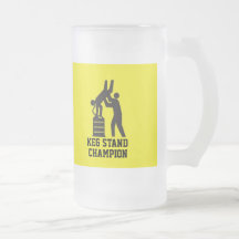 Keg Stand Champion Beer Mug