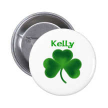 Kelly Shamrock Button