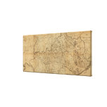 KentuckyPanoramic MapKentucky Stretched Canvas Prints