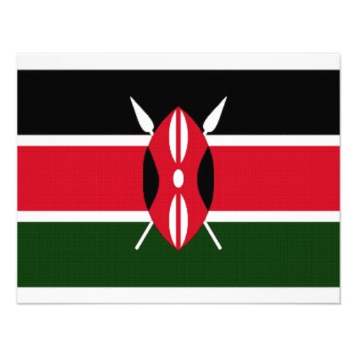 Kenya National Flag Personalized Invite