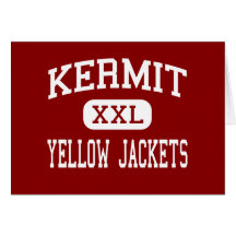 Kermit - Yellow Jackets - High - Kermit Texas Greeting Card
