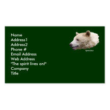 Kermode Bear Business Card