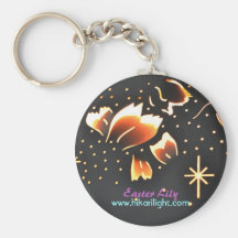 Key Chain - Easter Lily Close Up