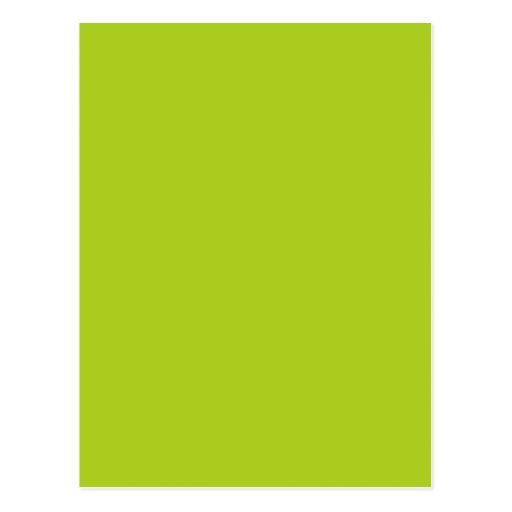 Key Lime Green Yellow Solid Trend Colour Postcard Zazzle