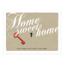 Key Lock New Address Announcement Postcard