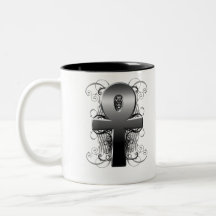 Key of Life (Ankh)" in Chrome Coffee Mug