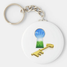 Key to freedom concept key chain