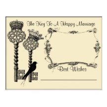 Key to Marriage Advice Save the Date Postcard