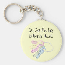 Key to Nana's Heart Tshirts and Gifts Key Chain