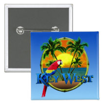 Key West Sunset Pinback Buttons