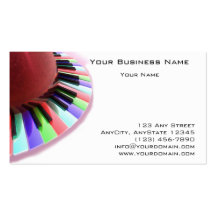 Keyboard Chaos Bright on White Business Card Template