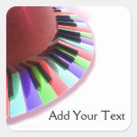 Keyboard Chaos Bright on White Stickers