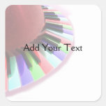 Keyboard Chaos Faded on White Square Sticker